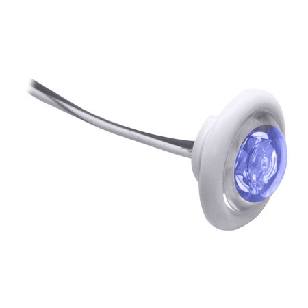 INNOVATIVE LIGHTING LED Bulkhead/Livewell Light "The Shortie" Blue LED w/ White Grommet 011-2540-7